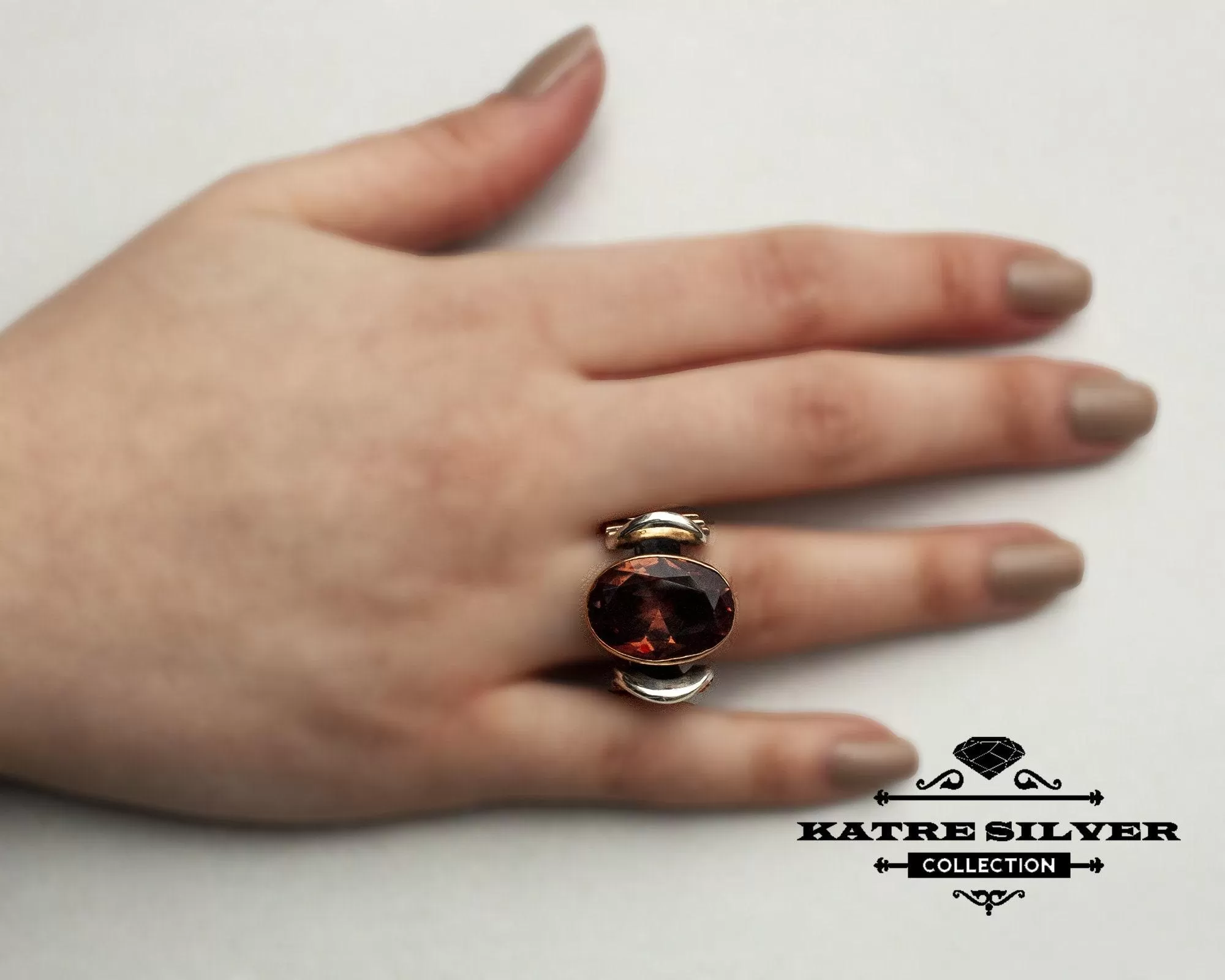 Stunning Oval Diaspore Ring 925 Sterling Silver – Color Changing Gemstone Ring, Elegant Solitaire Ring for Women - Image 2