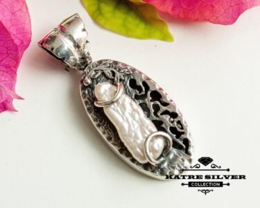 Unique Pearl Pendant 925 Sterling Silver – Elegant Pearl Necklace, Natural Pearl Pendant Gift for Her - Image 4