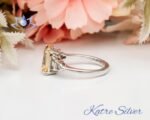 Yellow Emerald Octagon Cut Citrine Ring for Women, Citrine Ring in Sterling Silver, Citrine Engagement Ring, Promise Ring, Birthday Gift - Image 7