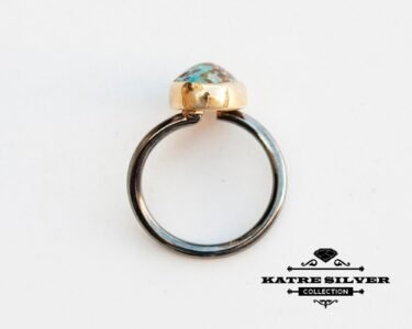 Oval Turquoise Ring, Navajo Ring, Turquoise Ring, Handmade Ring, Turquoise Jewelry, Statement Ring, Boho Ring, Natural Turquoise, Unique Ring - Image 9