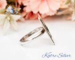 Silver Wave Ring, Modern Silver Ring, Rectangular Shaped Ring, Statement Ring, Hammered Ring, Handmade Ring, Solid Silver Ring - Image 6