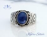 Men's Ring with Blue Kyanite Stone, Raw Stone Ring, Blue Kyanite, Meditation Ring, Blue Kyanite Jewelry, Lucky Ring, Gift for Men - Image 3