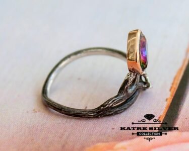 Stunning Mystic Topaz Ring 925 Sterling Silver – Rainbow Topaz Butterfly Ring, Colorful Statement Gemstone Ring for Her - Image 6