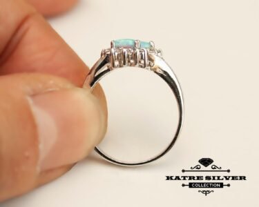 Unique Womens Blue Opal Ring, Handmade Ring, Designer Ring, Anniversary Ring, Women Ring, Beautiful Ring, Gift Ring, Jewelry Ring, Blue Opal - Image 8