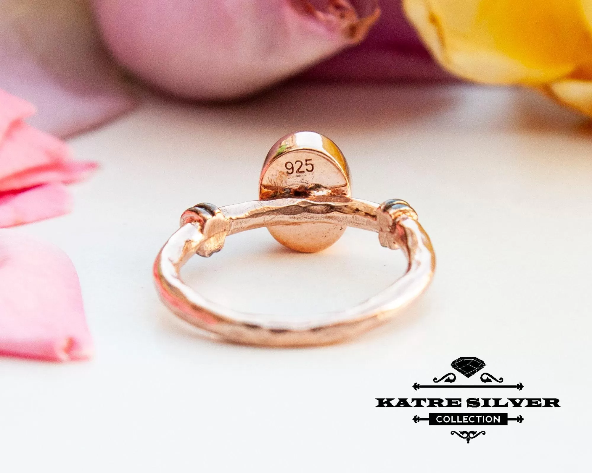 Stunning Rose Tourmaline Ring 925 Sterling Silver – Handmade Solitaire Gemstone Ring, Rose Gold Statement Stacking Ring Gift for Women - Image 8