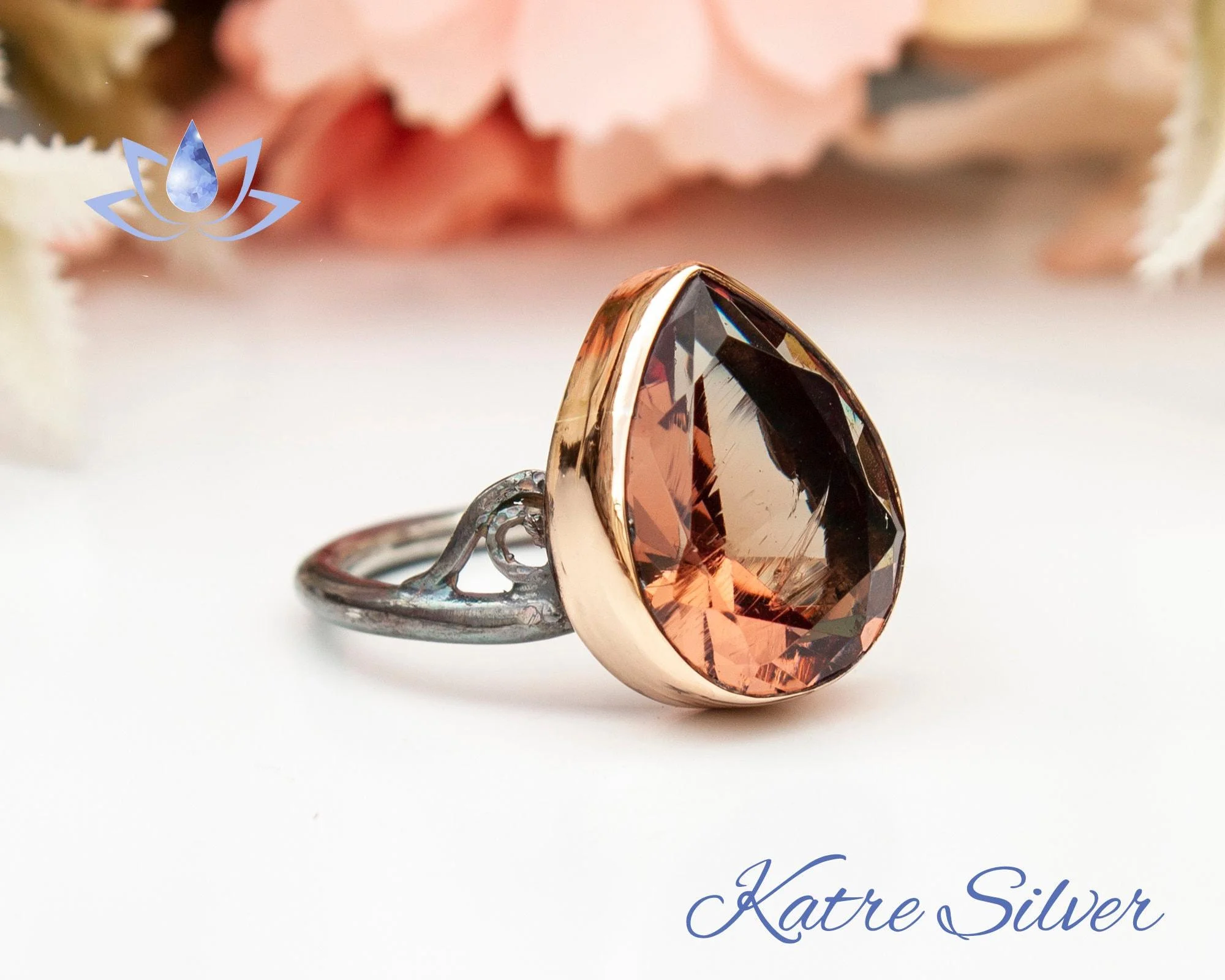 Stunning Pear Zultanite Ring 925 Sterling Silver – Color Changing Diaspore Engagement Ring, Vintage Statement Ring for Her - Image 7