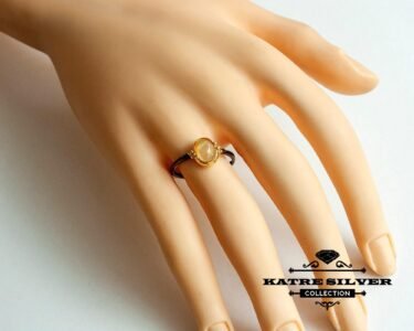 Stunning Rainbow Opal Ring 925 Sterling Silver – Natural Opal Statement Ring, Colorful Minimalist Gemstone Ring for Her - Image 2