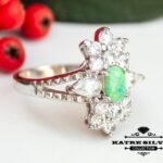 Unique Womens Green Opal Ring, Handmade Ring, Designer Ring, Anniversary Ring, Women Ring, Beautiful Ring, Gift Ring, Green Ring, Green Opal