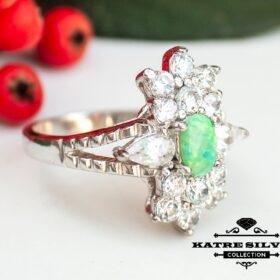 Unique Womens Green Opal Ring, Handmade Ring, Designer Ring, Anniversary Ring, Women Ring, Beautiful Ring, Gift Ring, Green Ring, Green Opal