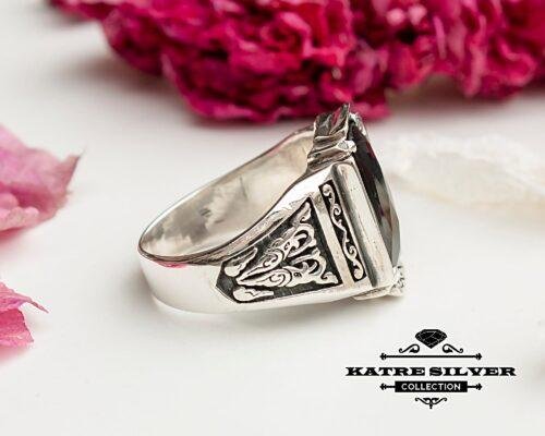 Mens Handmade Ring, Turkish Handmade Silver Men Ring, Ottoman Men Ring, Turkish Ring, Onyx Ring, Cubic Zircon - Image 6