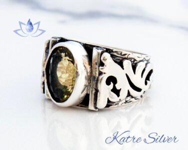 Best Lemon Quartz Ring 925 Sterling Silver – Yellow Gemstone Cocktail Ring, Handmade Statement Jewelry Gift for Men Women - Image 5