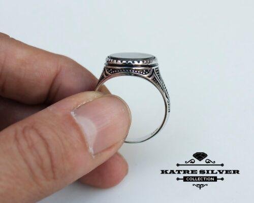 Nacre Ottoman Mens Ring, Men 925K Silver Ring, Turkish Ring, Shell Ring, Mens Stone Ring, Statement Ring, Mens Silver Ring, Silver Men Ring - Image 7