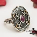 Raw Ruby Ring, Natural Ruby Rings, Oval Ruby Ring, Ruby Ring Silver, Silver Ruby Ring, Red Ruby Ring, Ruby Jewelry, Statement Ring, Red Ring