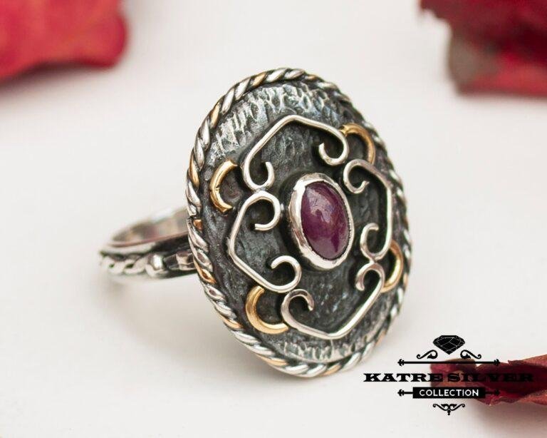 Raw Ruby Ring, Natural Ruby Rings, Oval Ruby Ring, Ruby Ring Silver, Silver Ruby Ring, Red Ruby Ring, Ruby Jewelry, Statement Ring, Red Ring