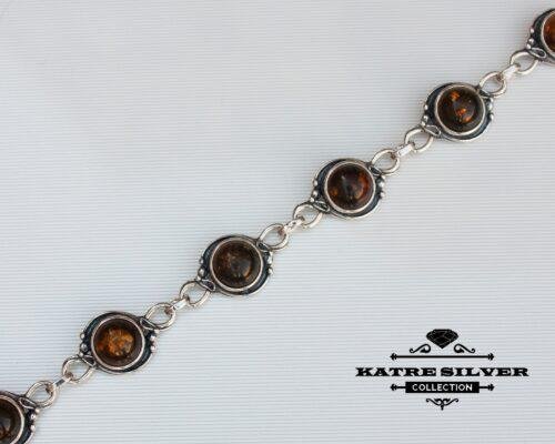 Natural Baltic Amber Bracelet, Genuine Baltic Amber Jewelry, Amber Sterling Silver Bracelet, Women's Jewelry, Romantic Stone Gift - Image 4