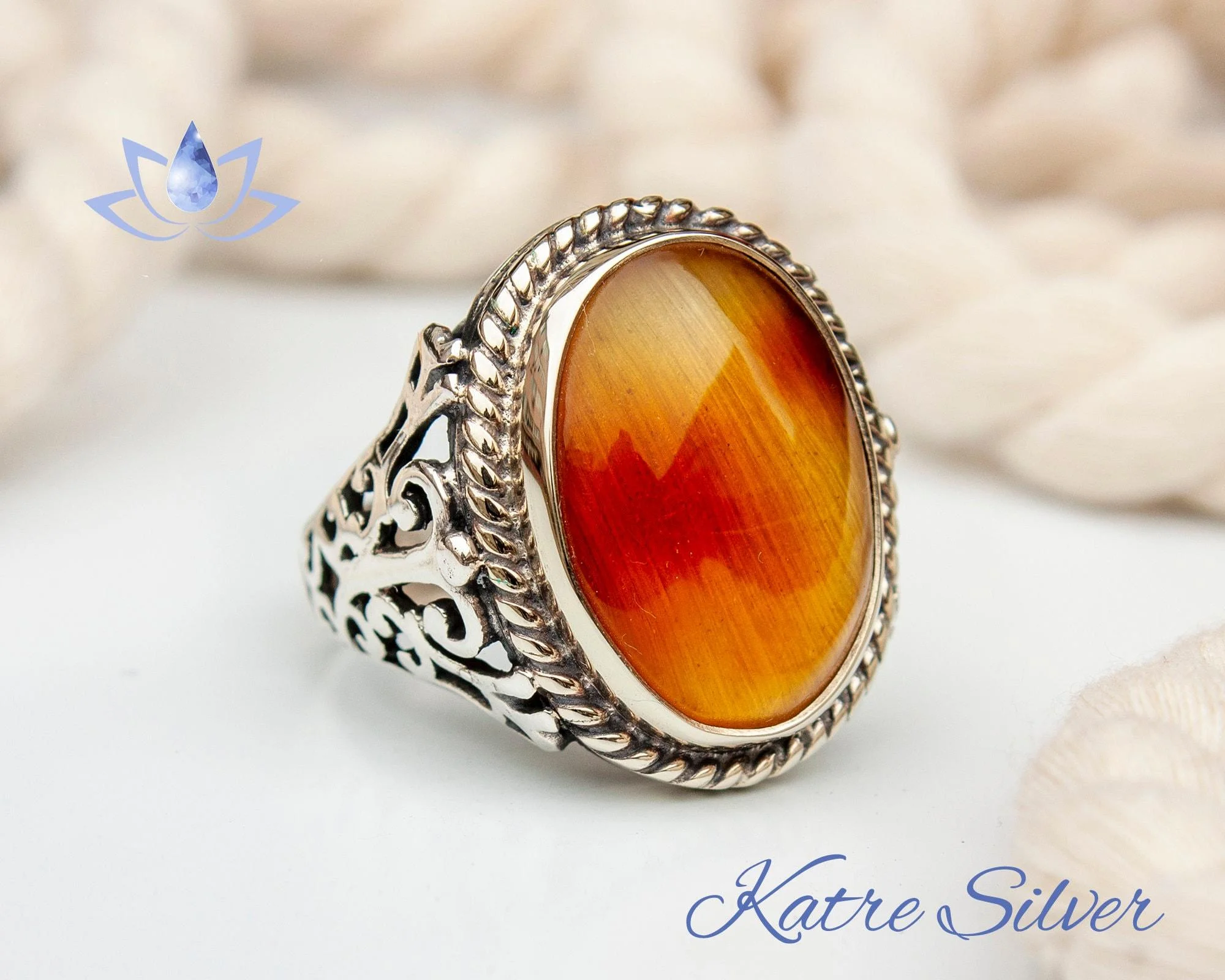 baltic amber ring mens silver 925 handmade