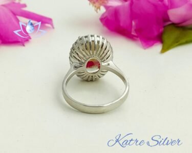 Best Color Changing Sultanite Halo Ring 925 Sterling Silver – Handmade Diaspore Engagement Promise Ring, Turkish Gemstone Gift for Her - Image 10