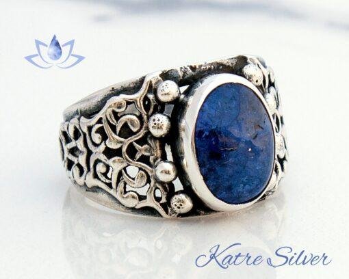 Mens Tanzanite Ring, Blue Tanzanite, Mens Birthstone Ring, Magnificent Sapphire, Genuine Tanzanite, Men's Ring, Gift for Him