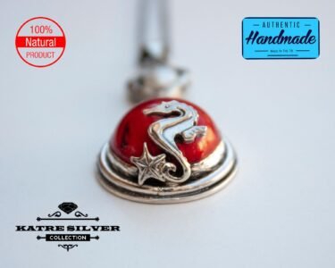 Red Coral Pendant Seahorse Necklace, Seahorse Jewelry, Red Coral Necklace, Coral Pendant, Coral Necklace, Red Coral Jewelry - Image 9