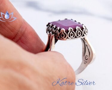 Best Emerald Cut Ruby Ring 925 Sterling Silver – Vintage Red Gemstone Ring, Handmade Statement Jewelry Gift for Men Women - Image 9