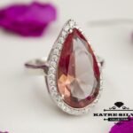 Color Change Diaspore Teardrop Ring, Diaspore Ring, Color Change Ring, Turkish ring, Silver Women Ring, 925 Silver Ring, Statement Ring