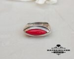 Unique Interchangeable Ring Womens Ring Red Ring Black Ring White Ring Jewelry White Ring Red Ring Black Ring of Womens Silver Jewelry - Image 9