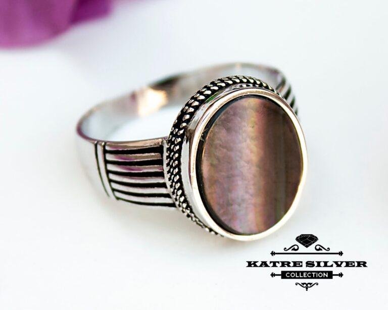 Nacre Men 925K Silver Ring, Ottoman Mens Ring, Authentic Ring, Turkish Ring, Statement Ring, Mens Silver Ring, Handmade Ring, 925 Silver Ring