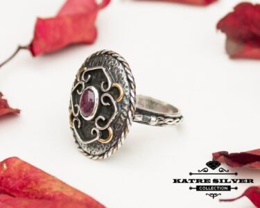 Raw Ruby Ring, Natural Ruby Rings, Oval Ruby Ring, Ruby Ring Silver, Silver Ruby Ring, Red Ruby Ring, Ruby Jewelry, Statement Ring, Red Ring - Image 4