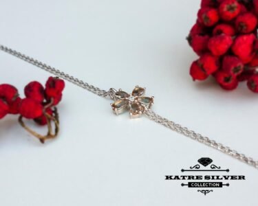 Turkish Diaspore Flower Bracelet, Turkish Bracelet, Flower Bracelet, Flower Jewelry, Floral Bracelet, Silver Bracelet, Summer Bracelet - Image 3