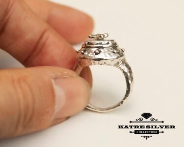 Unique Womens Butterfly White Shell Ring, Handmade Ring, Designer Ring, Anniversary Ring, Women Ring, Shell Ring, White Ring, Butterfly Ring - Image 8