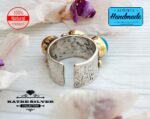 Native American Ring- Multi Gemstone Ring, American Patriotic Ring, Adjustable Ring - Image 8