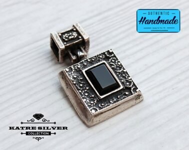 Stunning Black Onyx Pendant Necklace 925 Sterling Silver – Vintage Silver Onyx Necklace Handmade Jewelry Gift for Her - Image 4