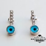 Dainty Evil Eye Studs, Protection Earrings, Evil Eye Earring, Silver Evil Eye, Evil Eye Jewelry, Delicate Earrings, Unique Earrings
