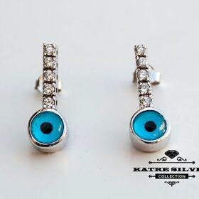 Dainty Evil Eye Studs, Protection Earrings, Evil Eye Earring, Silver Evil Eye, Evil Eye Jewelry, Delicate Earrings, Unique Earrings