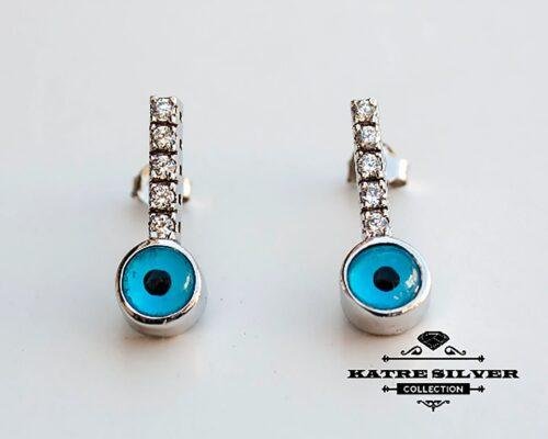 Dainty Evil Eye Studs, Protection Earrings, Evil Eye Earring, Silver Evil Eye, Evil Eye Jewelry, Delicate Earrings, Unique Earrings