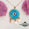 Rose Gold Evil Eye Necklace, Turkish Evil Eye, Evil Eye Pendant, Evil Eye Necklace, Evil Eye Charm, Evil Eye Jewelry, Protection Necklace