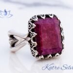 Emerald Cut Ruby Ring, Genuine Ruby Ring, Vintage Ruby, Antique Ruby, Fine Jewelry, Hand Made Ring, Ruby Ring for Men, Gift for Women