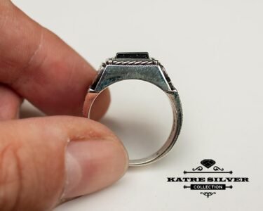 Best Black Stone Ring for Men 925 Sterling Silver – Ottoman Vintage Turkish Ring, Handmade Statement Jewelry Gift for Him - Image 8