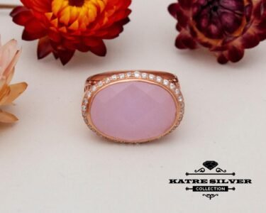 Best Rose Quartz Silver Ring 925 Sterling Silver – Pink Gemstone Statement Ring, Handmade Romantic Jewelry Gift for Her - Image 4