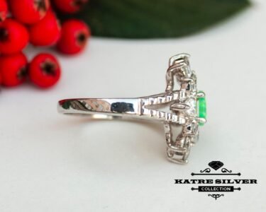 Stunning Green Opal Silver Ring 925 Sterling Silver – Handmade Vintage Gemstone Ring, Unique Statement Jewelry Gift for Her - Image 5