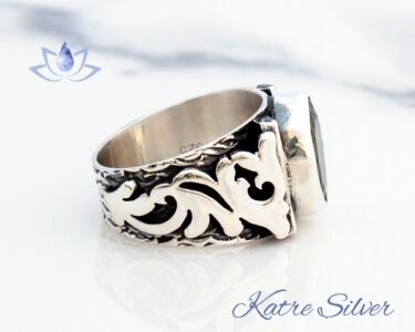 Best Lemon Quartz Ring 925 Sterling Silver – Yellow Gemstone Cocktail Ring, Handmade Statement Jewelry Gift for Men Women - Image 7