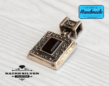 Stunning Black Onyx Pendant Necklace 925 Sterling Silver – Vintage Silver Onyx Necklace Handmade Jewelry Gift for Her - Image 3