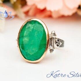 Faceted Cut Paraiba Tourmaline Solitaire Ring, Paraiba Tourmaline Ring Silver, Male Tourmaline Silver Ring, Personalized Gift for Her