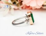 Paraiba Tourmaline Ring with Starfish, Green Tourmaline, Jewelry Ring, Statement Rings, Promise Ring, Green Diamond Ring, Gift for Women - Image 6