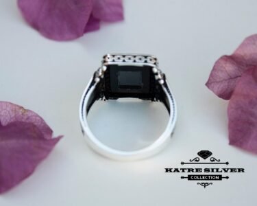 Ottoman Men 925K Silver Ring, Turkish Ring, Onyx Men Ring, Mens Stone Ring, Black Stone Ring, Statement Ring, Mens Silver Ring, Gift for Men - Image 8