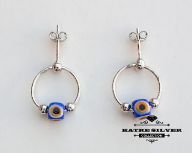 dainty evil eye stud earrings