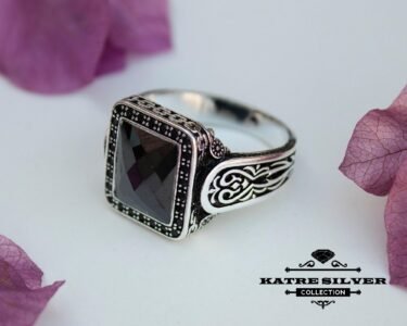 Ottoman Men 925K Silver Ring, Turkish Ring, Onyx Men Ring, Mens Stone Ring, Black Stone Ring, Statement Ring, Mens Silver Ring, Gift for Men - Image 4