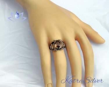 Diaspore Ring Silver 925 – Handmade Turkish Color Changing Gemstone Solitaire Statement Ring Gift for Her - Image 2