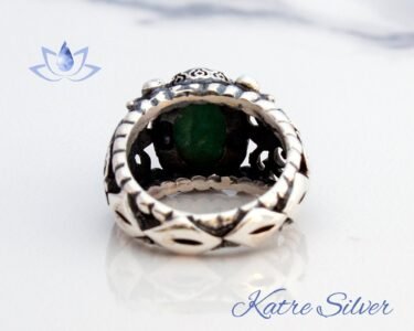 Best Natural Colombian Emerald Ring 925 Sterling Silver – Vintage Green Gemstone Ring, Handmade Luxury Jewelry Gift for Her - Image 8