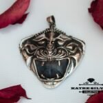 Tiger Head Pendant, Tiger Head Charm, Wild Animal Charm, Tiger Face, Tiger Head, Tiger Charm, Tiger Pendant, Tiger Necklace, Silver Tiger